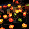 Autumn Maple Leaf Pumpkin Fairy String Lights