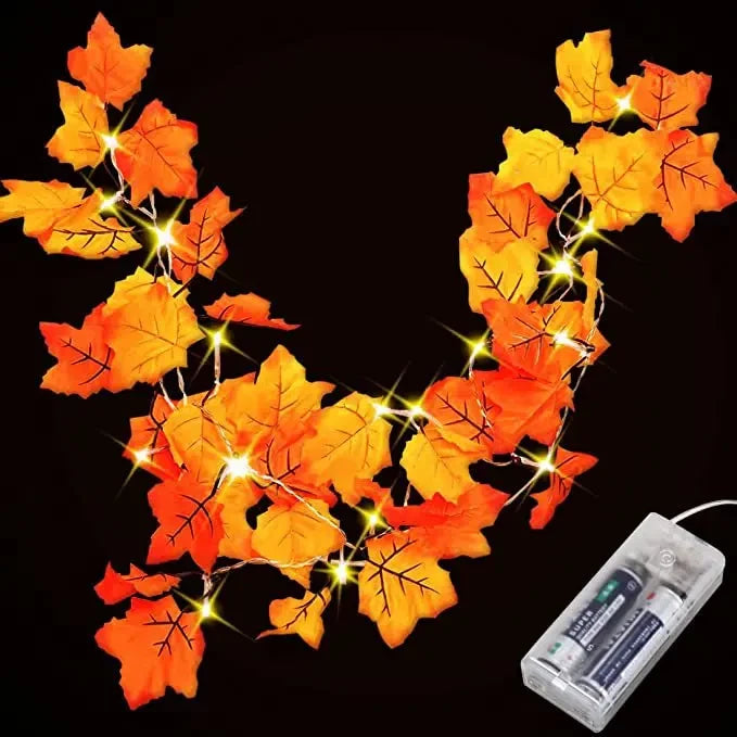 Lighted Fall Leaf Garland