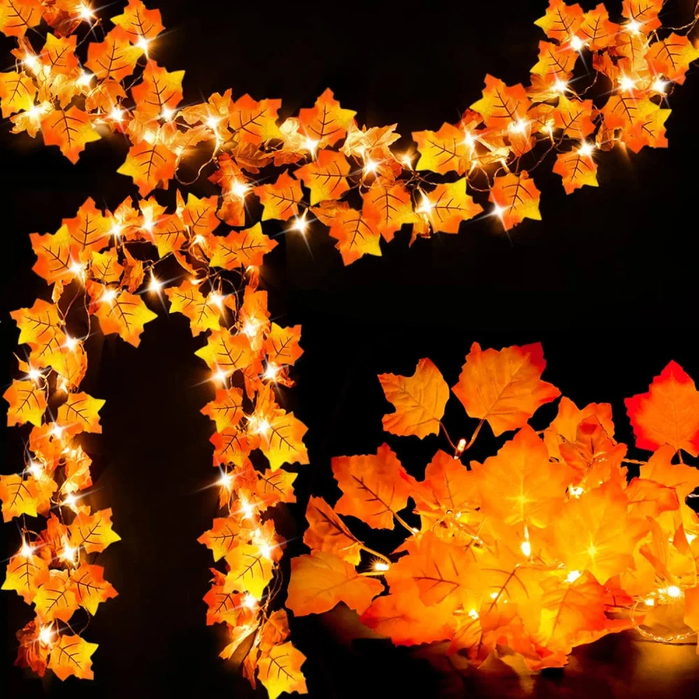 Lighted Fall Leaf Garland