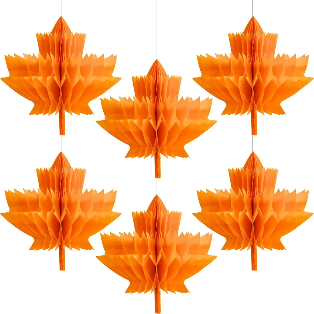 Autumn Maple Leaf Honeycomb Centerpiece