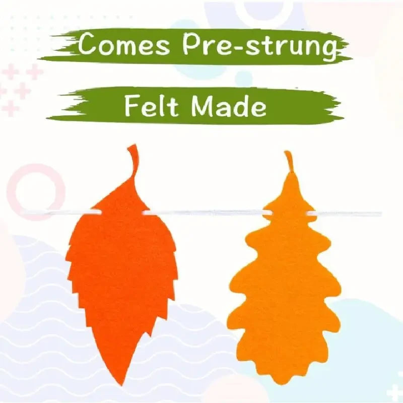 Felt Maple Leaf Wreath Banner