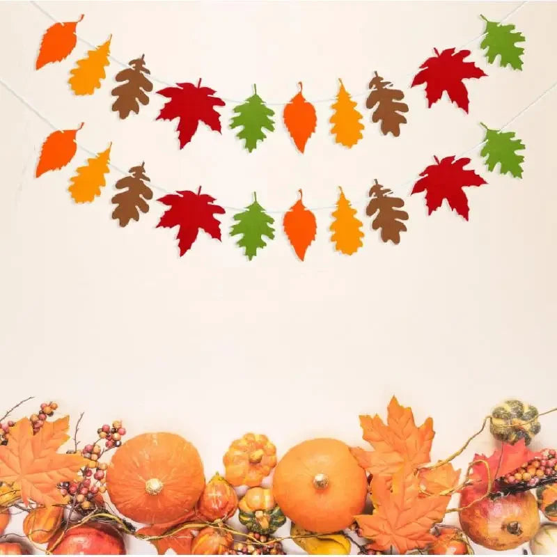 Felt Maple Leaf Wreath Banner