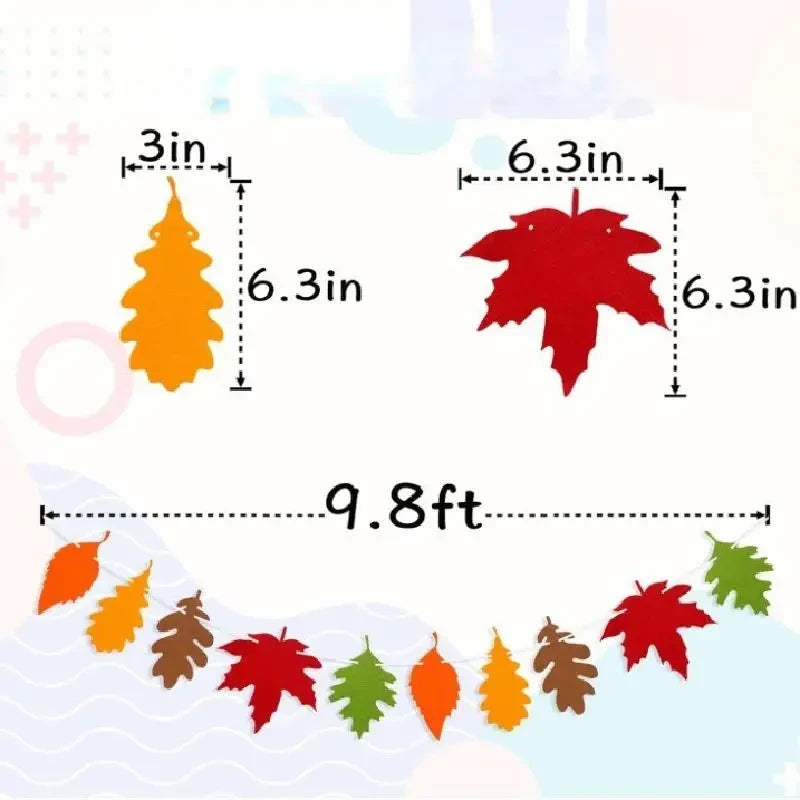 Felt Maple Leaf Wreath Banner