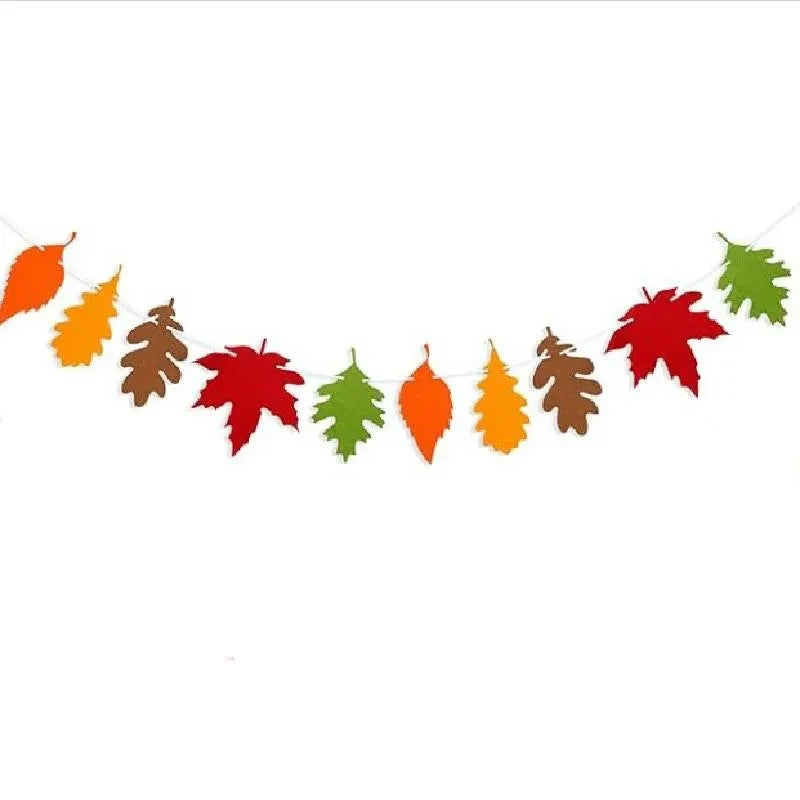 Felt Maple Leaf Wreath Banner