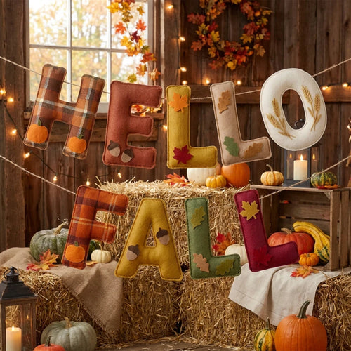 Autumn Harvest Felt Bunting Garland