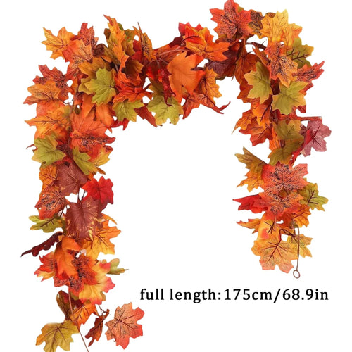 Artificial Fall Maple Leaf Garland
