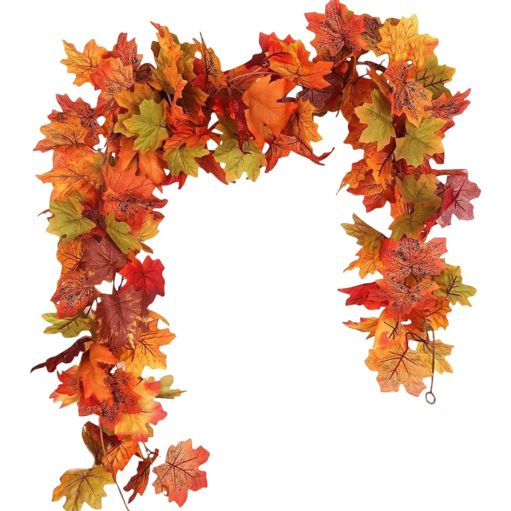 Artificial Fall Maple Leaf Garland