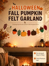 Fall Pumpkin Felt Garland