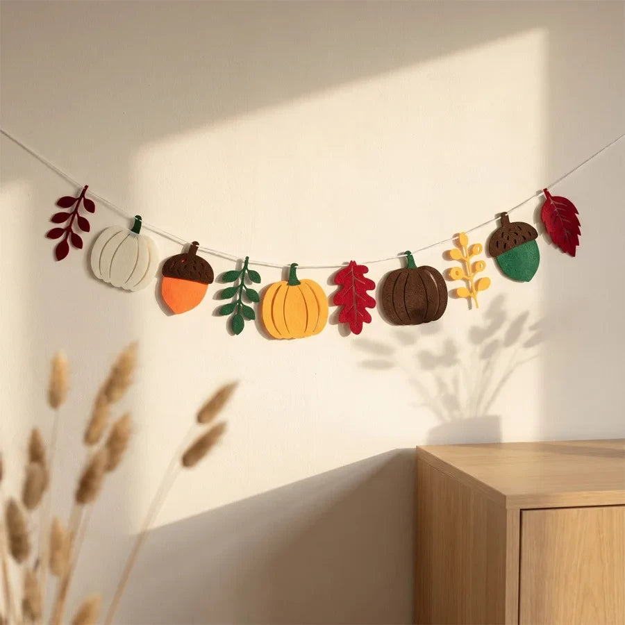 Fall Pumpkin Felt Garland