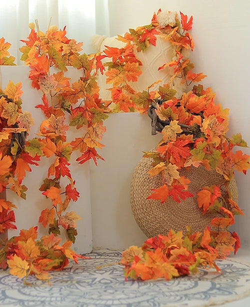 Artificial Fall Maple Leaf Garland