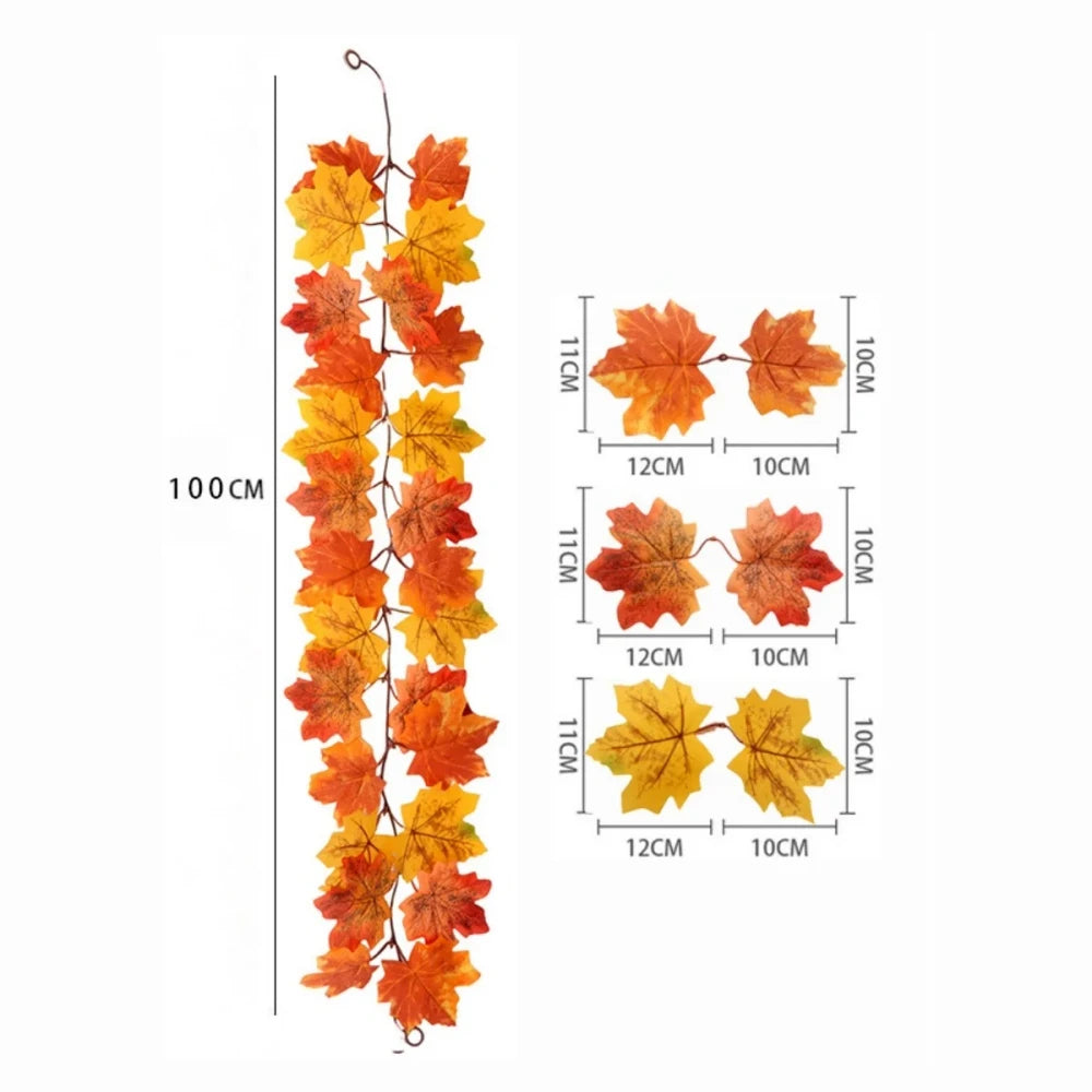 Artificial Fall Maple Leaf Garland