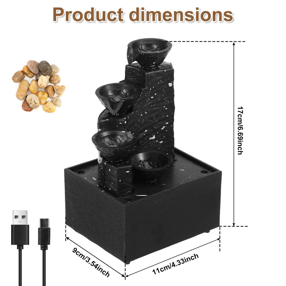 Tabletop Waterfall Fountain Ornament