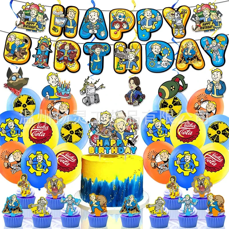 Fall Out Game Birthday Party Decoration Kit