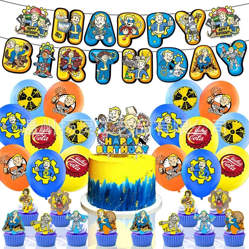 Fall Out Game Birthday Party Decoration Kit