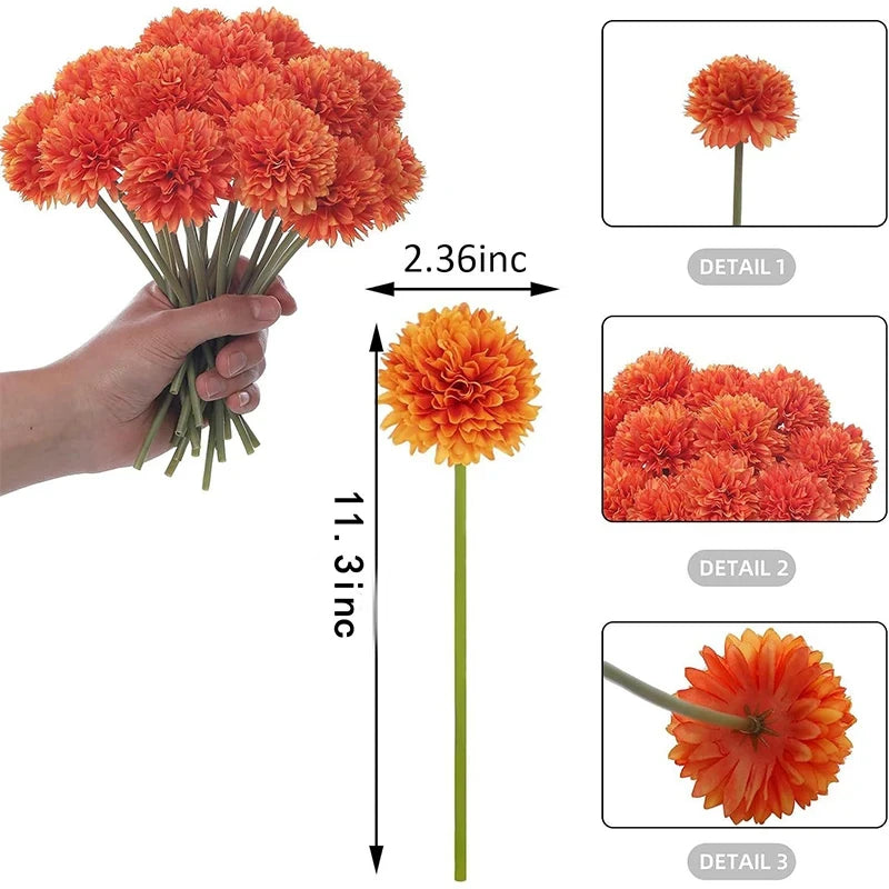Silk Chrysanthemum Artificial Fall Flower Bouquet