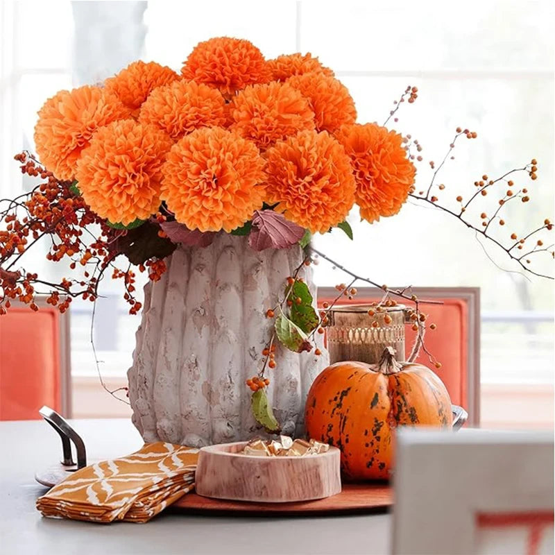 Silk Chrysanthemum Artificial Fall Flower Bouquet