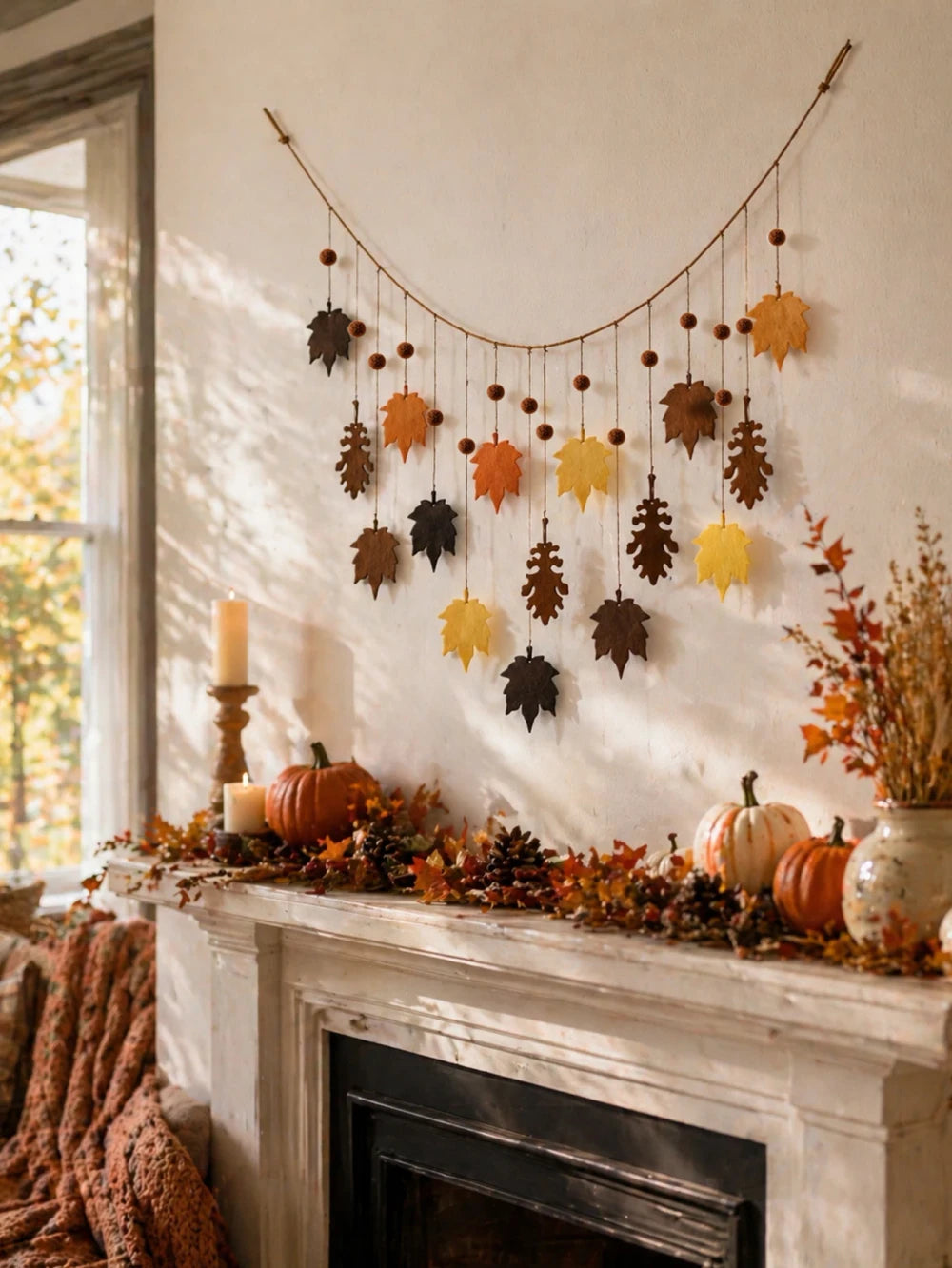 Fall Leaf Garland Wall Hanging