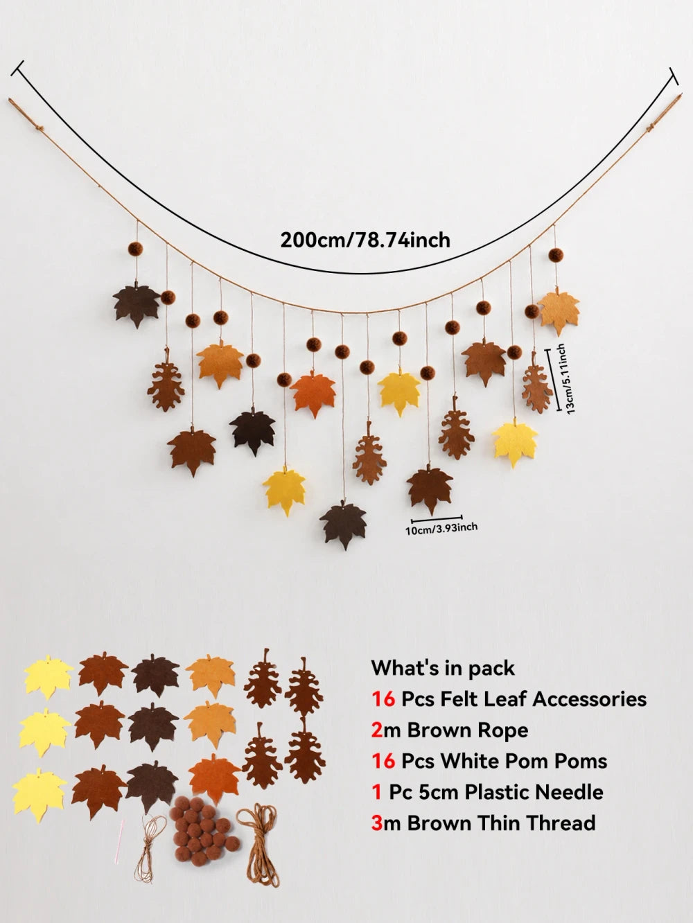 Fall Leaf Garland Wall Hanging